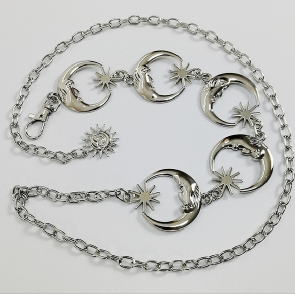 Moon & Stars Silver Chain Belt - Picture 10 of 16